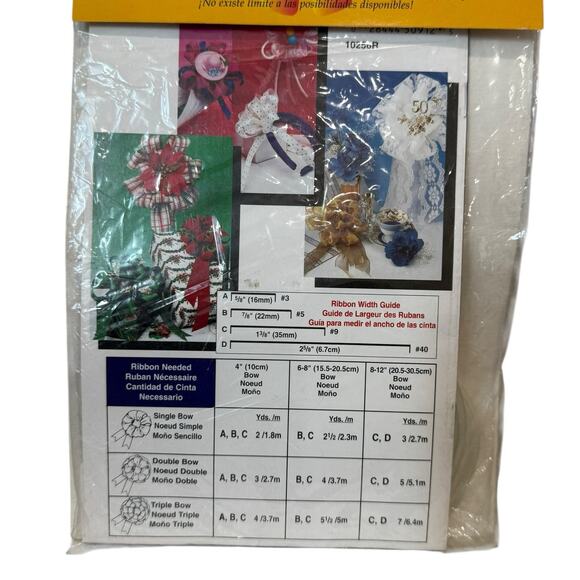 Vintage 90s Mary Ann's Bow-Rific Bow Maker Form Kit Starter Set Fiber Crafts - Picture 9 of 9